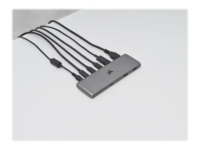 CORSAIR USB100 - Hub 4 x SuperSpeed USB 3.0 + 3 USB-C stasjonær