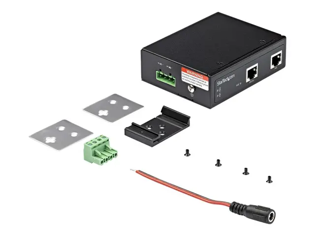 StarTech.com Industrial Gigabit PoE Injector, High Speed/High Powe...