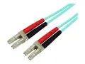 StarTech.com 2m Fiber Optic Cable - 10 Gb Aqua Multimode Duplex 50/125 - LSZH - LC/LC - OM3 - LC to LC Fiber Patch Cable - koblingskabel - 2 m - akvamarin
