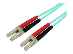 StarTech.com 2m Fiber Optic Cable - 10 Gb Aqua Multimode Duplex 50/125 - LSZH - LC/LC - OM3 - LC to LC Fiber Patch Cable - koblingskabel - 2 m - akvamarin