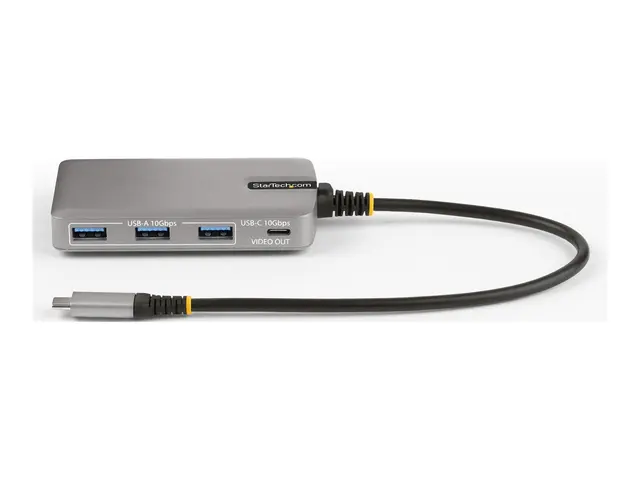 StarTech.com 4-Port USB-C Hub with DP Alt Mode Video Output 4K 60H...