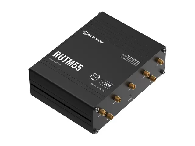 Teltonika RUTM55 - Trådløs ruter WWAN 1GbE Wi-Fi 5 5G, 3G, 4G DIN-...