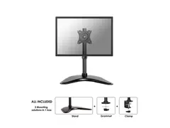 Neomounts NM-D335 - Stativ - full bevegelse for LCD-skjerm - svart - skjermst&#248;rrelse: 10&quot;-30&quot; - skrivebordsstativ, klemmemonterbar, malje, skrivebordsmonterbar