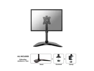 Neomounts NM-D335 - Stativ - full bevegelse for LCD-skjerm - svart - skjermst&#248;rrelse: 10&quot;-30&quot; - skrivebordsstativ, klemmemonterbar, malje, skrivebordsmonterbar
