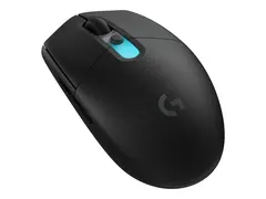 Logitech G G305 X SUPERLIGHT - Mus - optisk 6 knapper - trådløs, kablet - 2.4 GHz, Bluetooth, USB-C - USB Logitech LIGHTSPEED-mottaker - svart