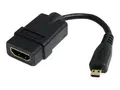 StarTech.com 5in High Speed HDMI Adapter Cable HDMI to HDMI Micro - F/M - 5 inch Micro HDMI Adapter - HDMI Female to Micro HDMI Male (HDADFM5IN) - HDMI-adapter - 1.2 cm