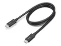 Lenovo - Thunderbolt-kabel - USB-C (hann) til USB-C (hann) Thunderbolt 4 - 70 cm - 8K 60Hz støtte, 4K 60Hz støtte - svart