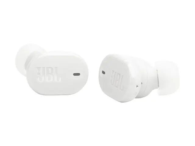 JBL TUNE Buds 2 - True wireless-hodetelefoner med mikrofon i øret - Bluetooth - aktiv støydemping - hvit 