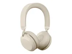 Jabra Evolve2 75 - Hodesett - on-ear Bluetooth - tr&#229;dl&#248;s - aktiv st&#248;ydemping - USB-A - lydisolerende - beige - Optimert for UC