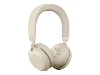 Jabra Evolve2 75 - Hodesett - on-ear - Bluetooth tr&#229;dl&#248;s - aktiv st&#248;ydemping - USB-A - lydisolerende - beige - Optimert for UC