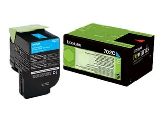 Lexmark 702C - Cyan - original - tonerpatron LCCP, LRP for Lexmark CS310dn, CS310n, CS410dn, CS410dtn, CS410n, CS510de, CS510dte