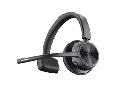 Poly Voyager 4310 - Voyager 4300 UC series hodesett - on-ear - Bluetooth - tr&#229;dl&#248;s, kablet - USB-C - svart - Certified for Microsoft Teams