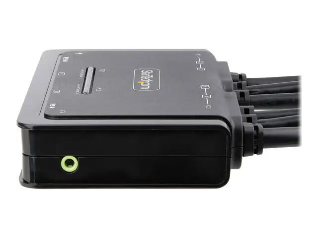 StarTech.com 2-Port Dual-Monitor HDMI Cable KVM Switch, 4K 60Hz, C...