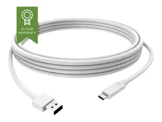 Vision - USB-kabel - USB-type A (hann) til USB-C (hann) USB 3.0 - 3 A - 1 m - hvit