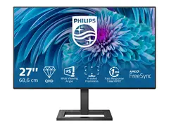 Philips E-line 275E2FAE - LED-skjerm 27&quot; - 2560 x 1440 QHD @ 75 Hz - IPS - 350 cd/m&#178; - 1000:1 - 1 ms - 2xHDMI, DisplayPort - h&#248;yttalere - teksturert svart