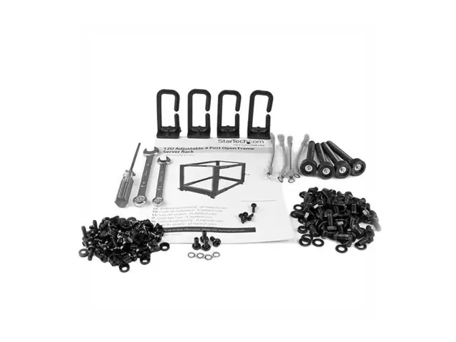 Startech 12U 19" Open Frame Server Rack, 4 Post Adjustable Depth 2...