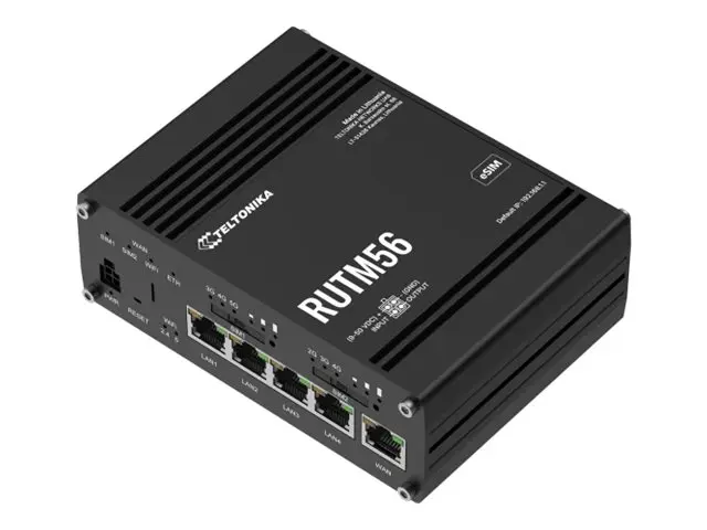 Teltonika RUTM56 - trådløs ruter WWAN Wi-Fi 5 5G, 4G, 3G, 2G DIN-s...