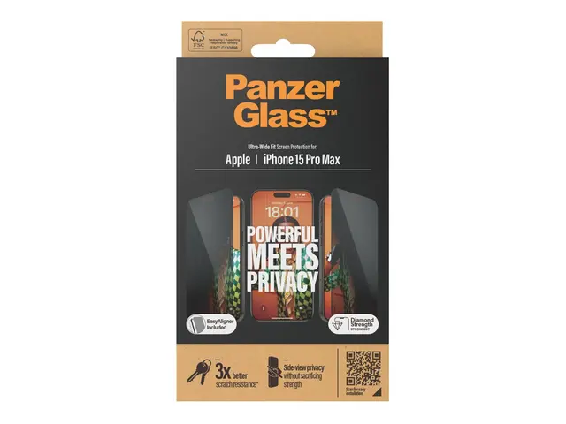 PanzerGlass - Skjermbeskyttelse for mobiltelefon ultravid passform...