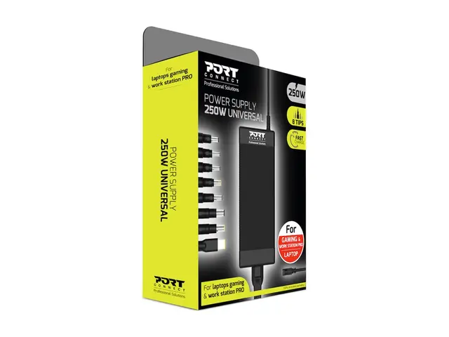 PORT Connect - Strømadapter universal AC 100-240 V 250 watt Europa