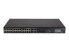 HPE FlexNetwork 5140 24G PoE+ 4SFP+ EI Switch - L3 - smart - 24 x 10/100/1000 (PoE+) + 4 x kombo 10/100/1000Base-T (PoE+) / 100/1000Base-X SFP + 4 x 10 Gigabit Ethernet / 1 Gigabit Ethernet SFP+ - rackmonterbar - PoE+ (370 W)