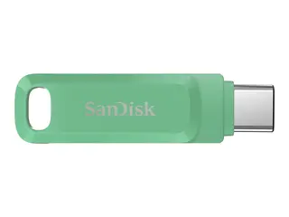 SanDisk Ultra Dual Drive Go - USB-flashstasjon 64 GB - USB 3.2 Gen 1 / USB-C - absintgr&#248;nn