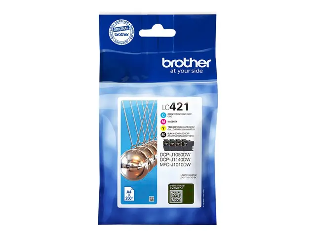 Brother LC421 Value Pack - 4-pack svart, cyan, magenta, gul origin...