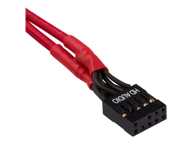 CORSAIR Premium Sleeved - Utvidelsessett frontpanelmonterbar rød 3...