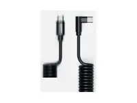 PORT Connect - USB-kabel - 24 pin USB-C (hann) vinklet til 24 pin USB-C (hann) rett 1 m - spiralkabel (en pakke 10)