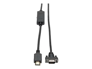 Eaton Tripp Lite Series HDMI to VGA Active Adapter Cable (HDMI to Low-Profile HD15 M/M), 6 ft. (1.8 m) Adapterkabel - HDMI hann til HD-15 (VGA) hann - 1.83 m - skjermet - svart - tommelskruer