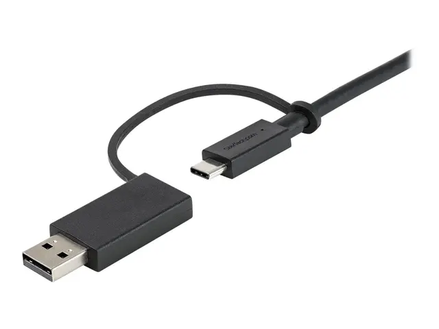 StarTech.com 3ft (1m) USB C Cable w/ USB-A Adapter Dongle, Hybrid ...