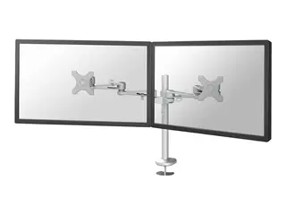 Neomounts FPMA-D935DG - Monteringssett - full bevegelse for 2 LCD-skjermer - sølv - skjermstørrelse: 10"-27" - malje, skrivebordsmonterbar