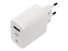 Shelly SCHG65XEUX - Strømadapter - GaN - AC 100-240 V 65 watt - utgangskontakter: 2 - Europa - hvit