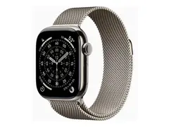 Apple Watch Series 11 (GPS + Cellular) 42 mm - naturlig titan - smartklokke med fint strikket l&#248;kke - nett av rustfritt st&#229;l - naturlig - h&#229;ndleddst&#248;rrelse: 130-180 mm - 64 GB - Bluetooth, LTE, Wi-Fi 4, UWB - 5G - 34.6 g