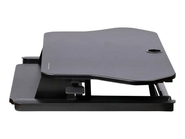StarTech.com Corner Sit Stand Desk Converter with Keyboard Tray, L...