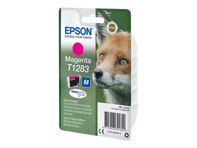 Epson T1283 - M-størrelse - magenta - original - blære med RF/lyd-...