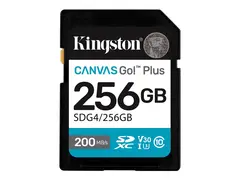 Kingston Canvas Go! Plus - Flashminnekort 256 GB - Video Class V30 / UHS-I U3 / Class10 - SDXC UHS-I