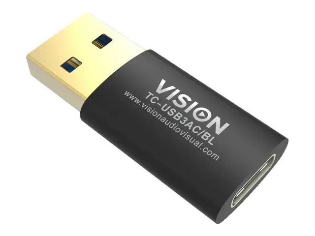 Vision Professional - USB-adapter USB-type A (hann) til USB-C (hun...