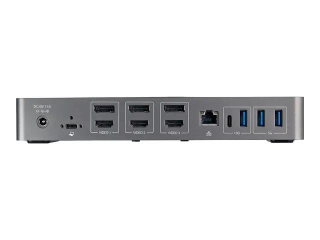 StarTech.com USB-C & USB-A Dock, Hybrid Universal Triple Monitor L...