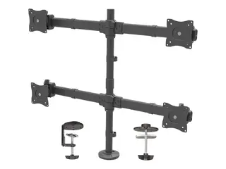 STARTECH.COM Quad Monitor Mount - Articulating - Clamp or Grommet Mount -