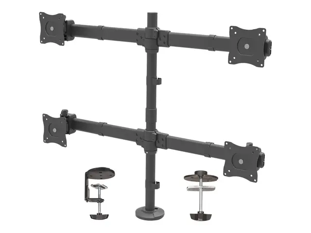 StarTech.com Desk Mount Quad Monitor Arm, Ergonomic VESA 4 2x2 up ...