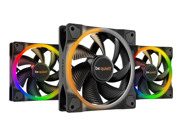 be quiet! Light Wings - Kabinettvifte PWM 120 mm svart (en pakke 3)