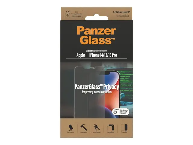 PanzerGlass Privacy - Skjermbeskyttelse for mobiltelefon glass med...