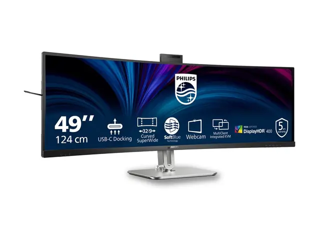 Philips 49B2U6900CH - 6000 Series LED-skjerm kurvet USB 49" (48.8"...