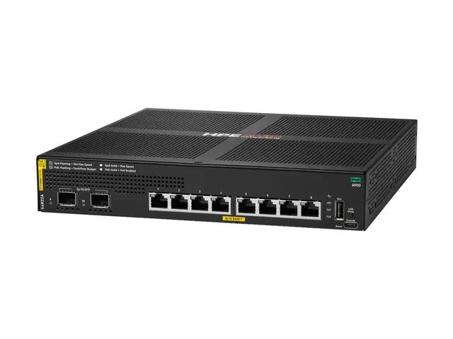 HPE Aruba Networking CX 6000 8p 10M/100M/1G Class4 PoE 2p SFP 1G 6...