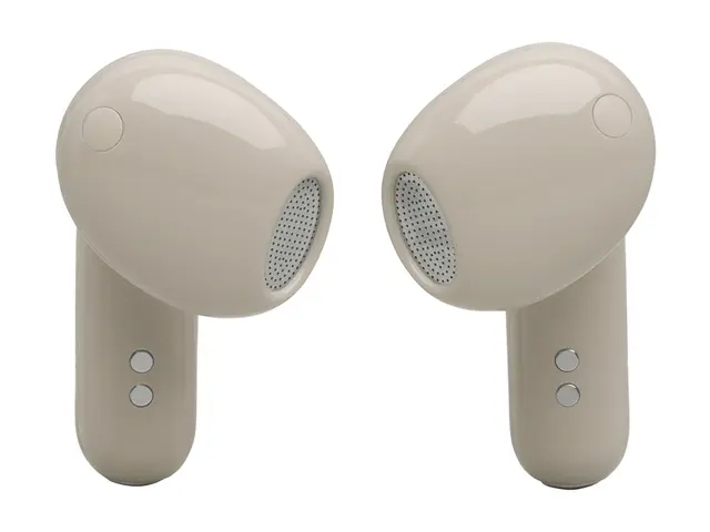 JBL LIVE Flex 4 - True wireless-hodetelefoner med mikrofon i øret - Bluetooth - aktiv støydemping - champagne 