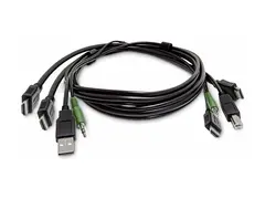 StarTech.com - Adapterkabel - TAA-samsvar HDMI, USB-type A, 3,5 mm telefonjakk hann til HDMI, USB Type B, 3,5 mm telefonjakk hann - 1.8 m