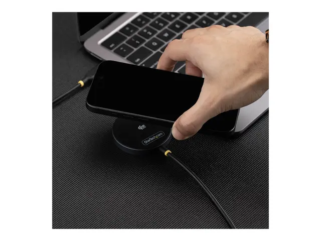 Startech - Trådløs ladepute - Qi 2.2, magnetisk, med USB-C forbund...