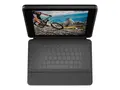Logitech Rugged Folio - Tastatur og folioveske Apple Smart connector - QWERTZ - Tysk - grafitt - for Apple 10.9-inch iPad (10. generasjon); iPad A16 Wi-Fi, A16 Wi-Fi + Cellular