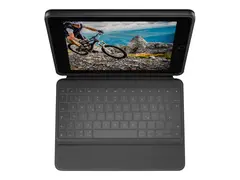Logitech Rugged Folio - Tastatur og folioveske Apple Smart connector - QWERTZ - Tysk - grafitt - for Apple 10.9-inch iPad (10. generasjon); iPad A16 Wi-Fi, A16 Wi-Fi + Cellular