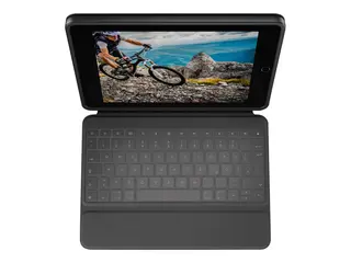 Logitech Rugged Folio - Tastatur og folioveske Apple Smart connector - QWERTZ - Tysk - grafitt - for Apple 10.9-inch iPad (10. generasjon); iPad A16 Wi-Fi, A16 Wi-Fi + Cellular